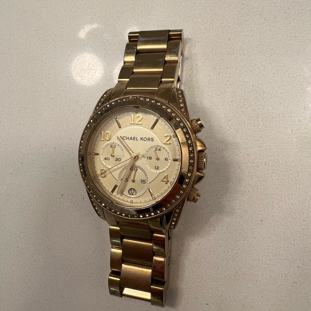 Large Women’s Gold Michael Kors Watch
